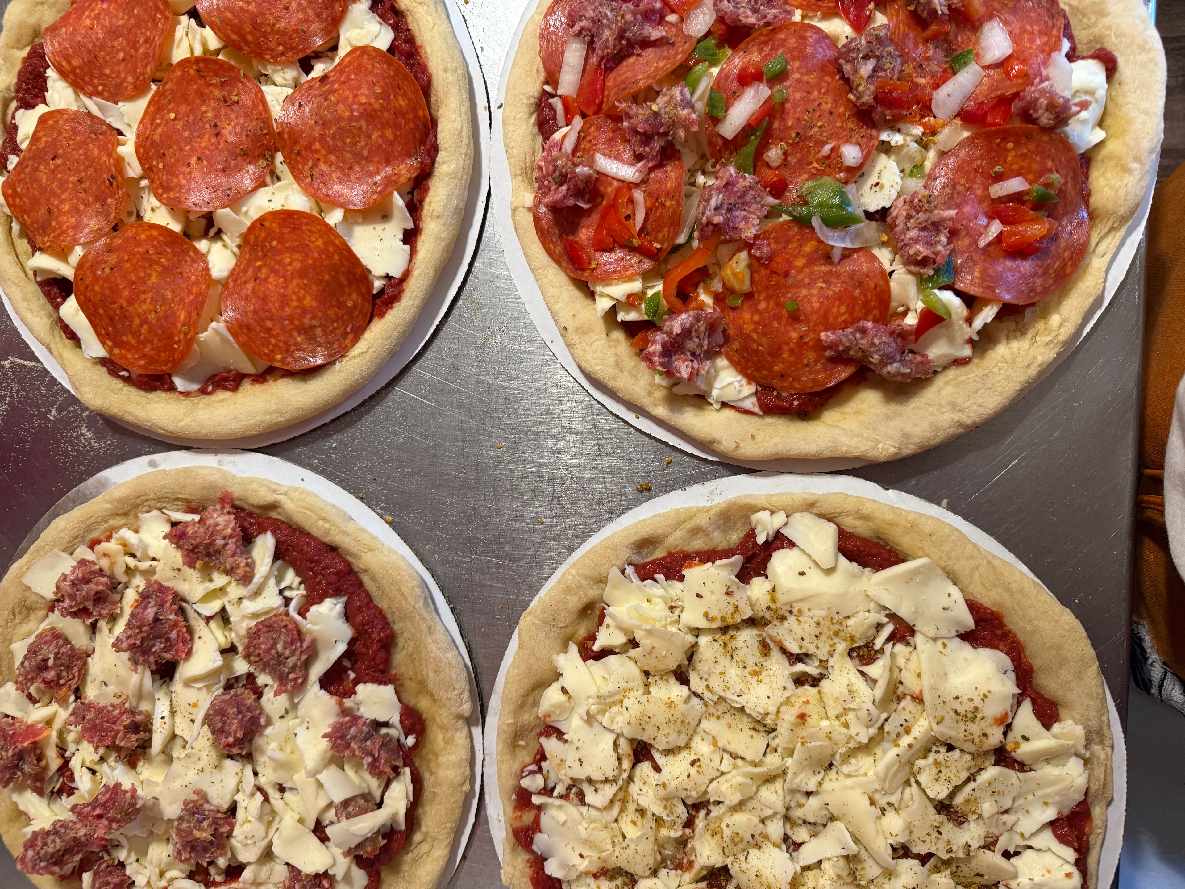 Variety pack all 6 pizza (12in take and bake)